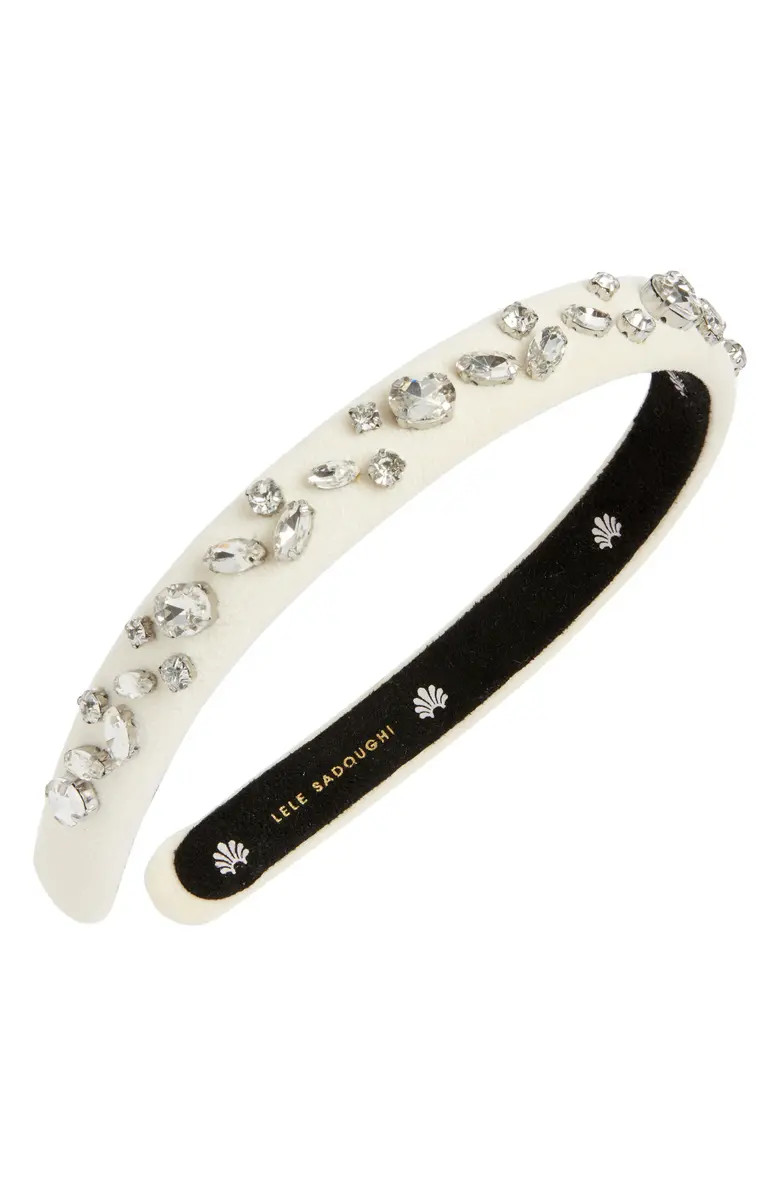 Lele Sadoughi Gigi Mixed Crystal Velvet Headband | Nordstrom | Nordstrom