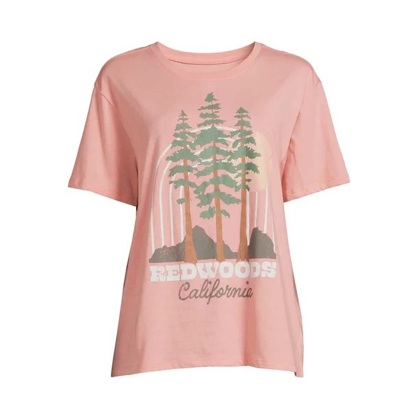 Time and Tru Women's Redwoods Graphic Short Sleeve Tee - Walmart.com | Walmart (US)