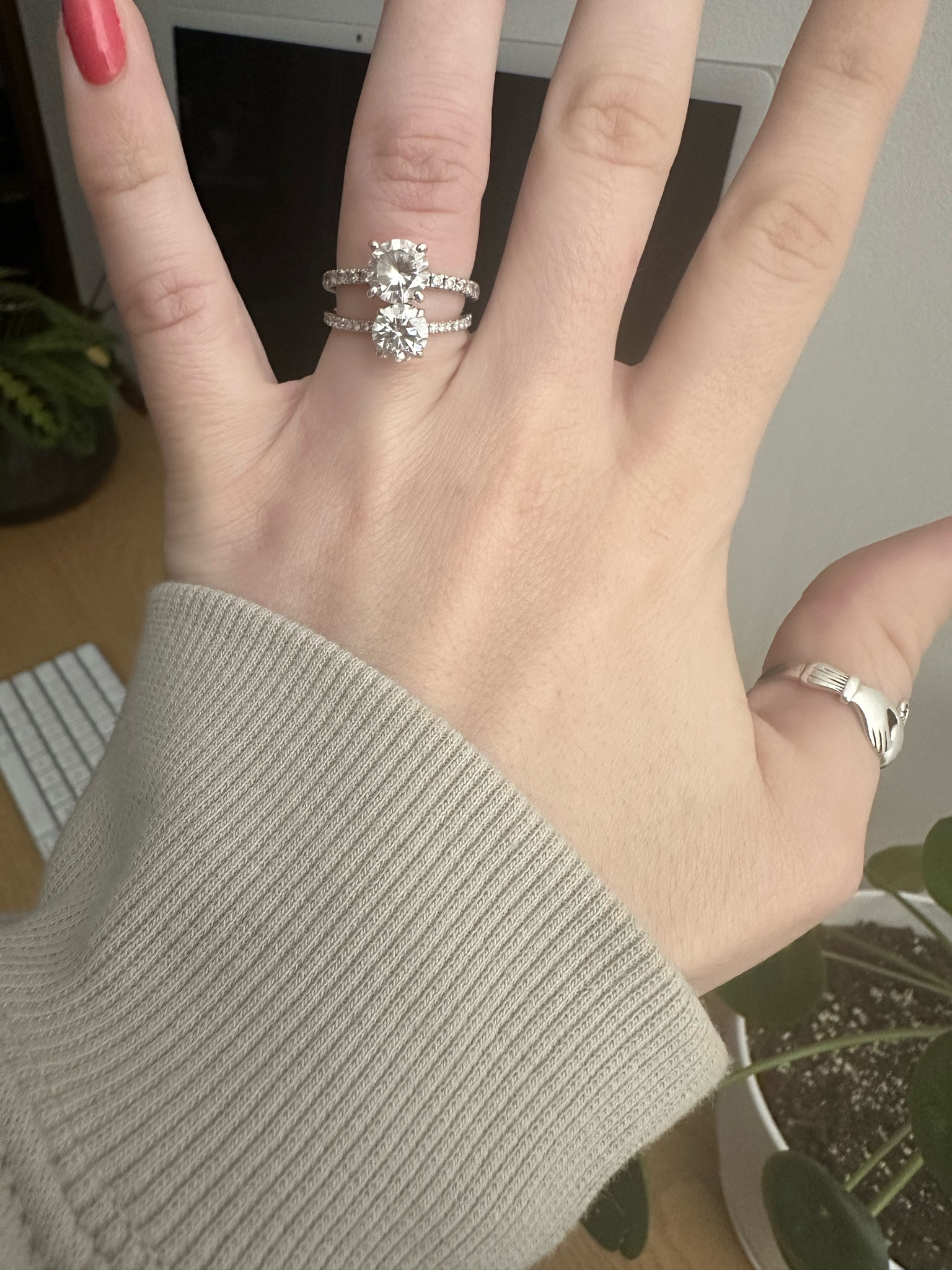 Which one is real vs fake? When traveling, I travel with a fake engagement ring and leave my real one somewhere safe. The top one is a fake ring from Amazon! This gives me peace of mind when traveling, in case someone steals it or it gets lost on an excursion (think snorkeling, kayaking, etc.)!

#LTKtravel