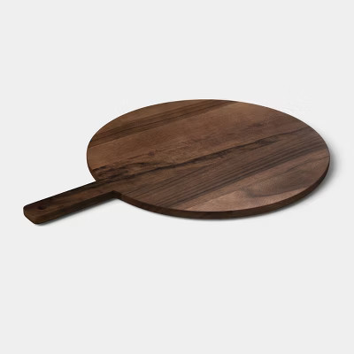 Dark Essential Wood Round Paddle Serving Board Dark Brown - Threshold™ | Target