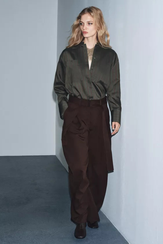 PLEATED CARGO PANTS ZW COLLECTION | Zara US