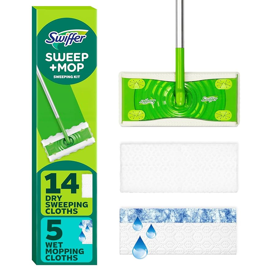 Swiffer Sweeper 2-in-1 Dry + Wet Floor Mopping and Sweeping Kit, Multi-Surface Kit for Floor Clea... | Amazon (US)