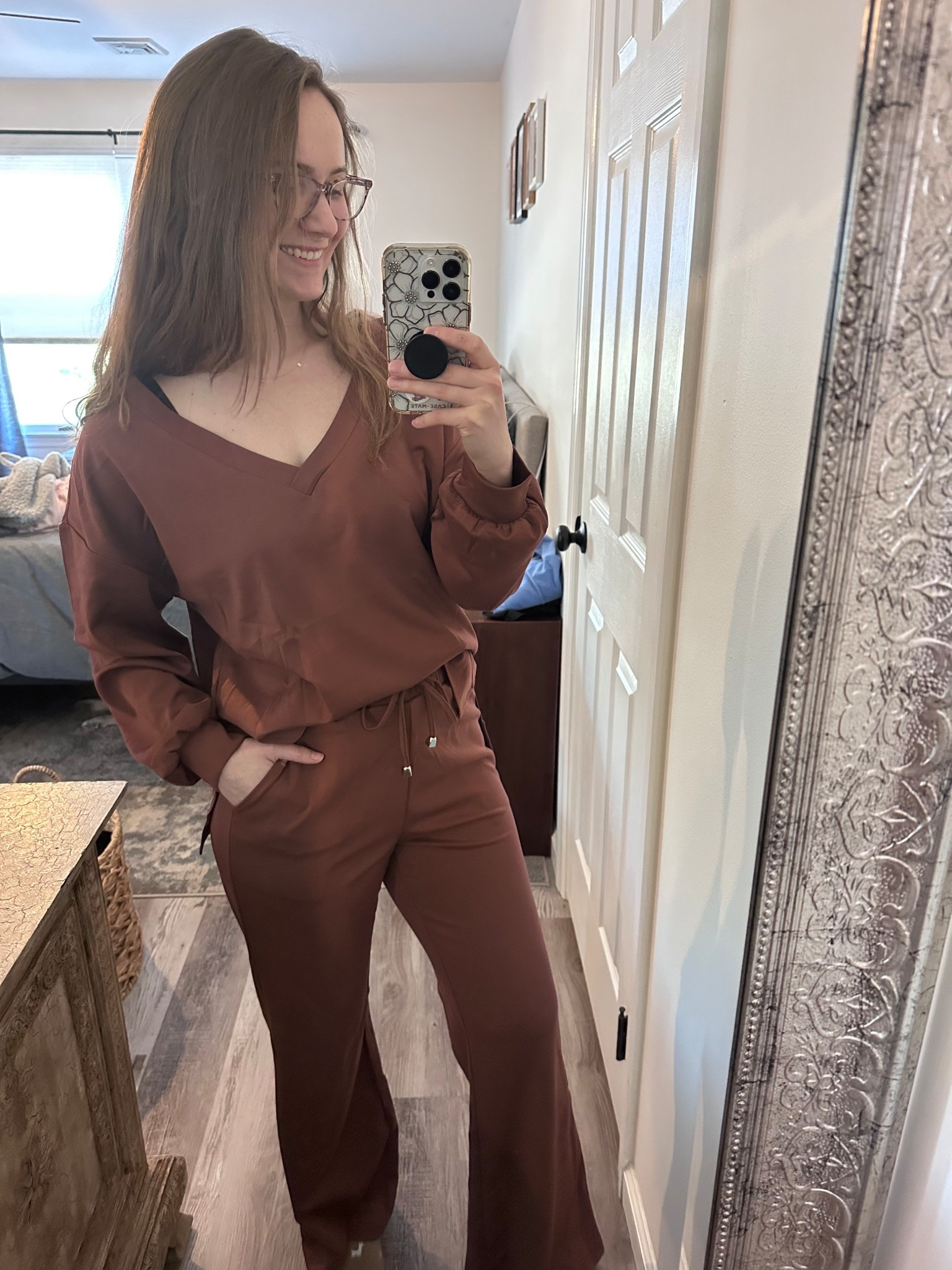 Outfit of the day for my lazy Sunday. I put on this two-piece lounge set to be comfortable, but I’m also going to run to the grocery store. I love that it’s comfortable, but I’m able to wear it out in public as well.

#LTKootd #LTKmomlife #LTKdayinmylife