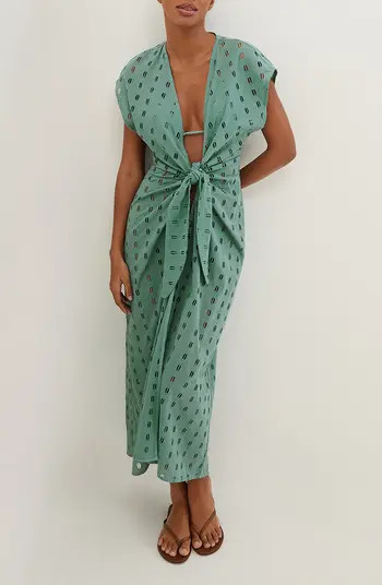 Sasha Eyelet Cover-Up Maxi Dress | Nordstrom