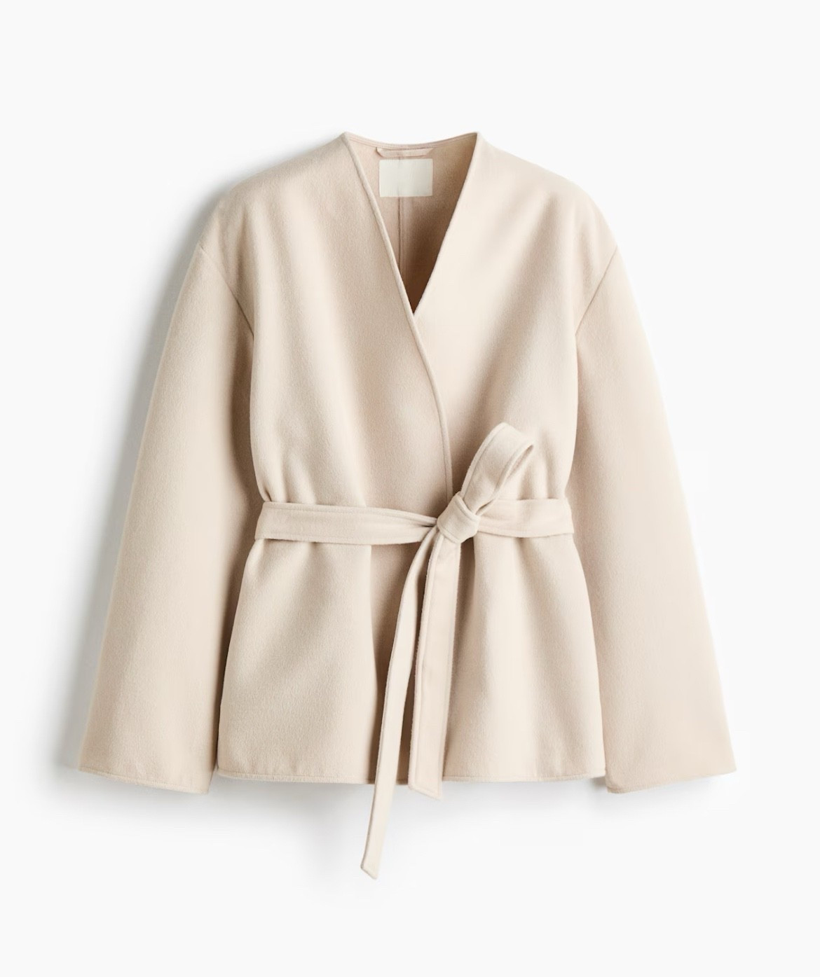 Cream tie belt wool blend wrap coat 

#LTKSeasonal #LTKFindsUnder100