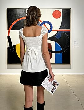 Rapbin Babydoll Tops for Women 2026 Spring Summer Y2k Square Neck Peplum Baby Doll Tank Cap Sleev... | Amazon (US)