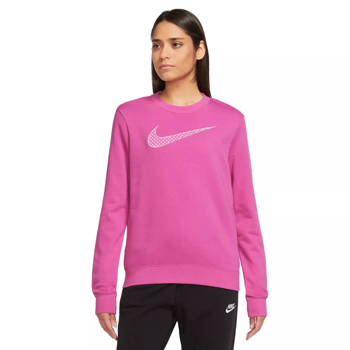 Women's Nike Sportswear Club Fleece Gingham Logo Sweatshirt | Kohl's