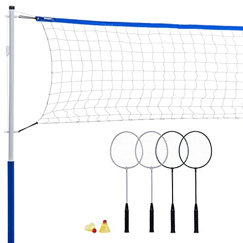 Franklin Sports Badminton Set - Complete Badminton Set with Net, Rackets + Birdies - Kids + Adults Outdoor Game Set - Portable Badminton Set - 4 Players | Amazon (US)