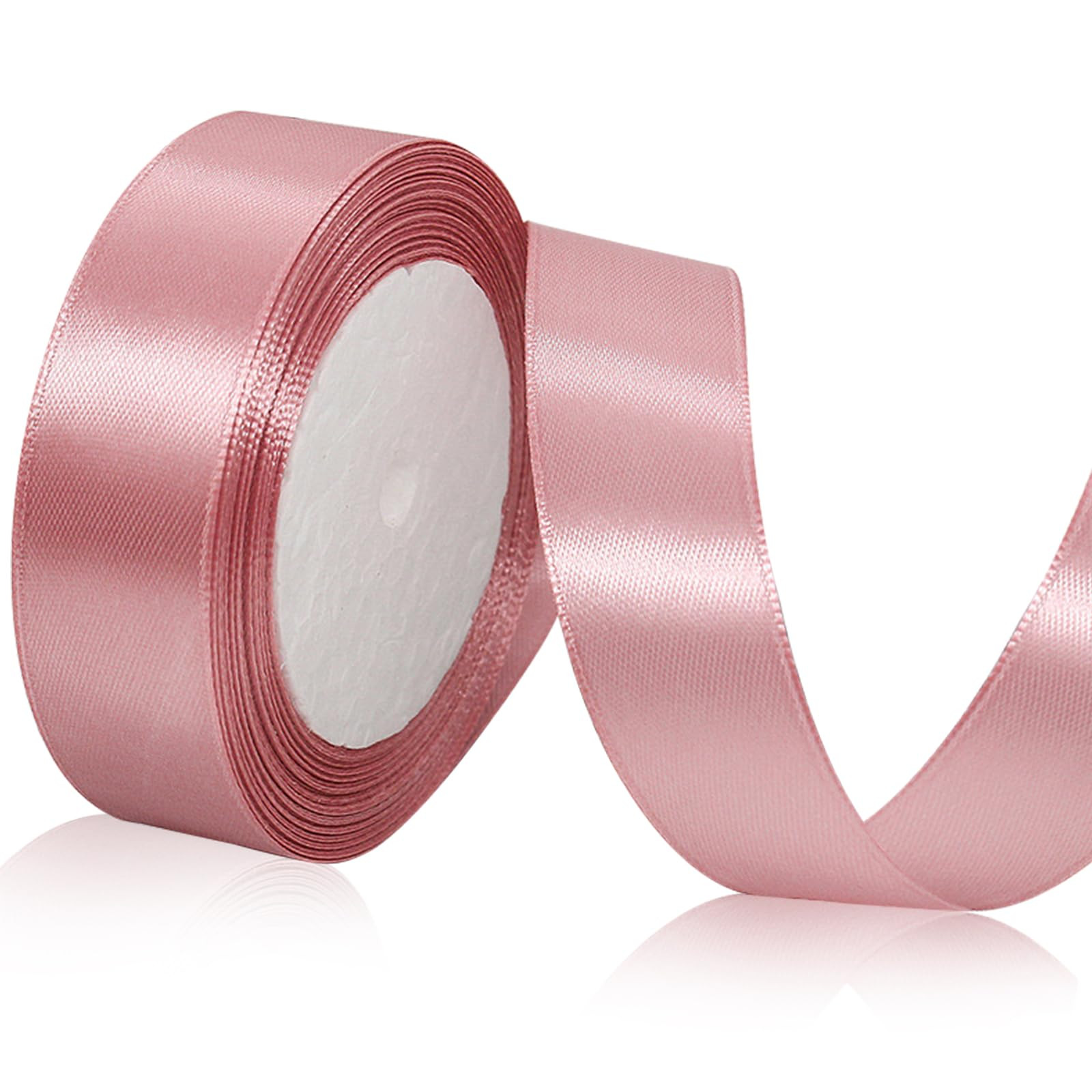 Rose Pink Satin Ribbon 1 Inch x 25 Yards, Rose Gold Valentine Ribbon for Gift Wrapping, Flower Bo... | Amazon (US)