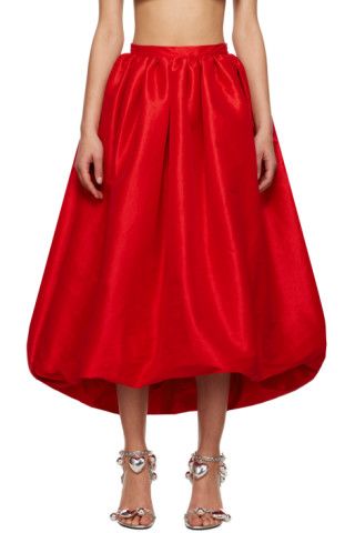 SSENSE Exclusive Red Nina Midi Skirt | SSENSE