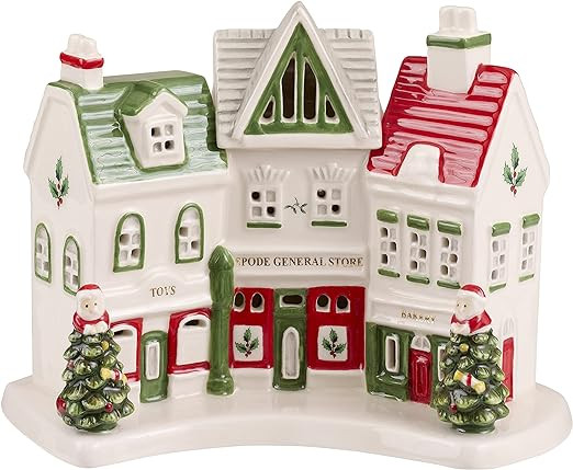 Spode – Christmas Tree Collection Miniature Christmas Village Shoppes, Figural Decoration, LED,... | Amazon (US)
