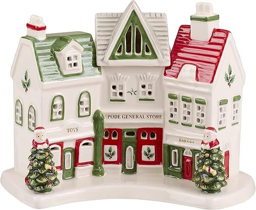 Spode – Christmas Tree Collection Miniature Christmas Village Shoppes, Figural Decoration, LED,... | Amazon (US)