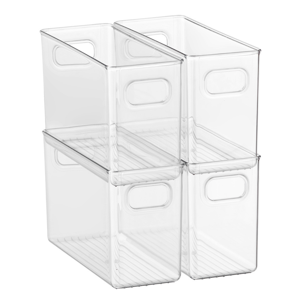 iDesign Linus Clear Storage Bins | The Container Store