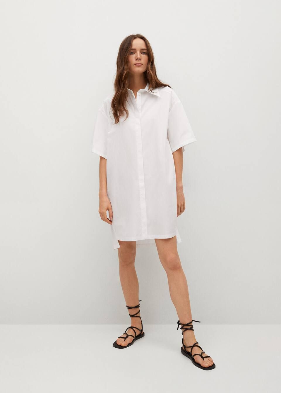 Cotton shirt dress | MANGO (US)