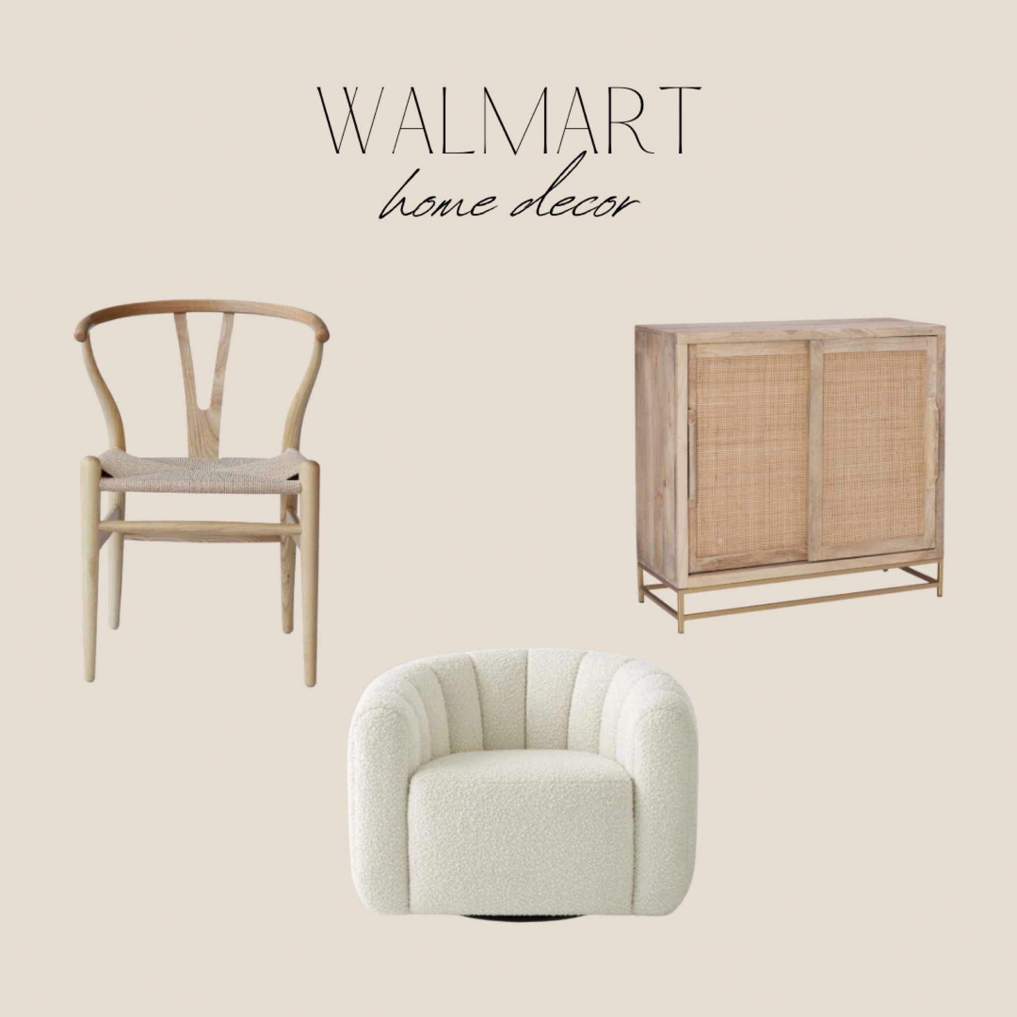 Love the organic earthy vibe to these home decor pieces. Dining room chairs, cabinet, living room chair. All neutral colors 

#LTKcanada #LTKhome