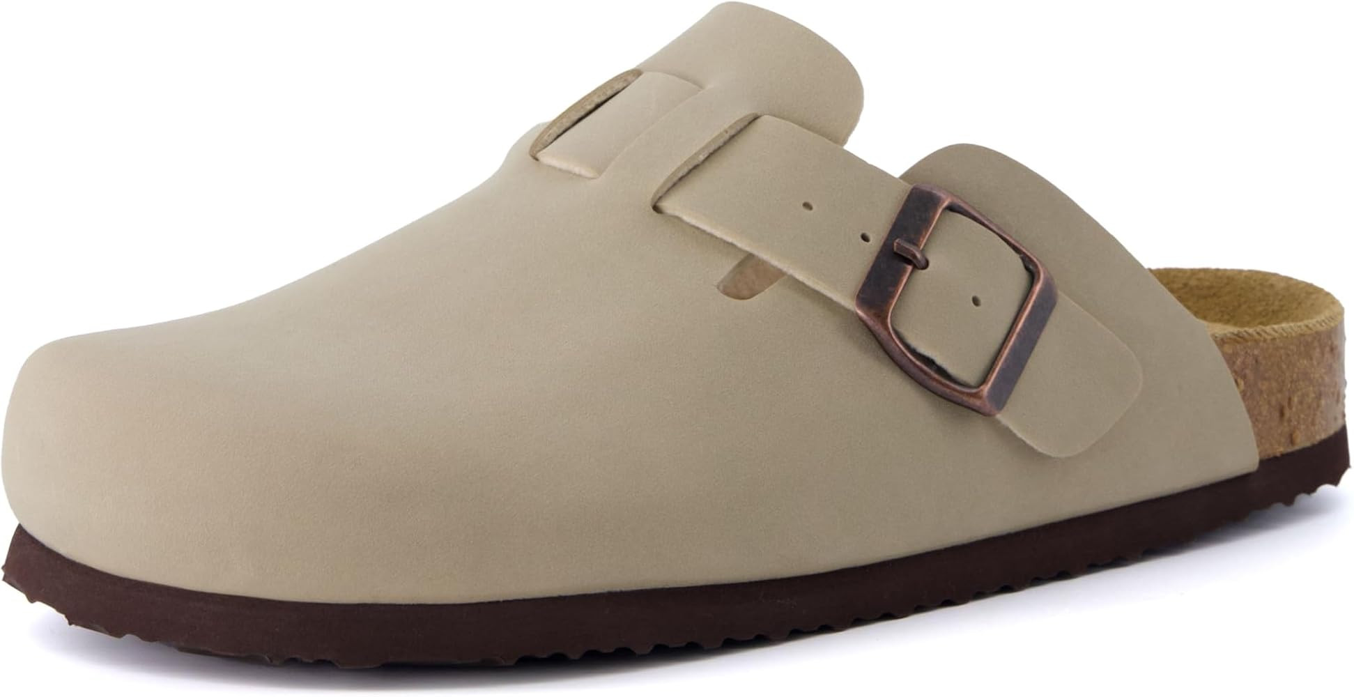 CUSHIONAIRE Hana Slip-On Buckle Clog with Cork Footbed +Memory Foam, Wide Widths Available | Amazon (US)