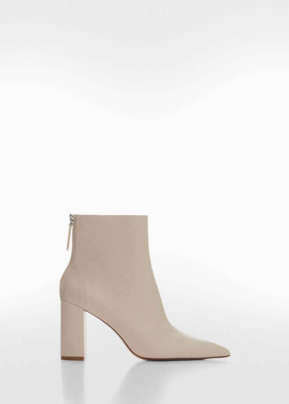Pointed toe ankle boot with zip closure -  Women | Mango United Kingdom | MANGO (UK)