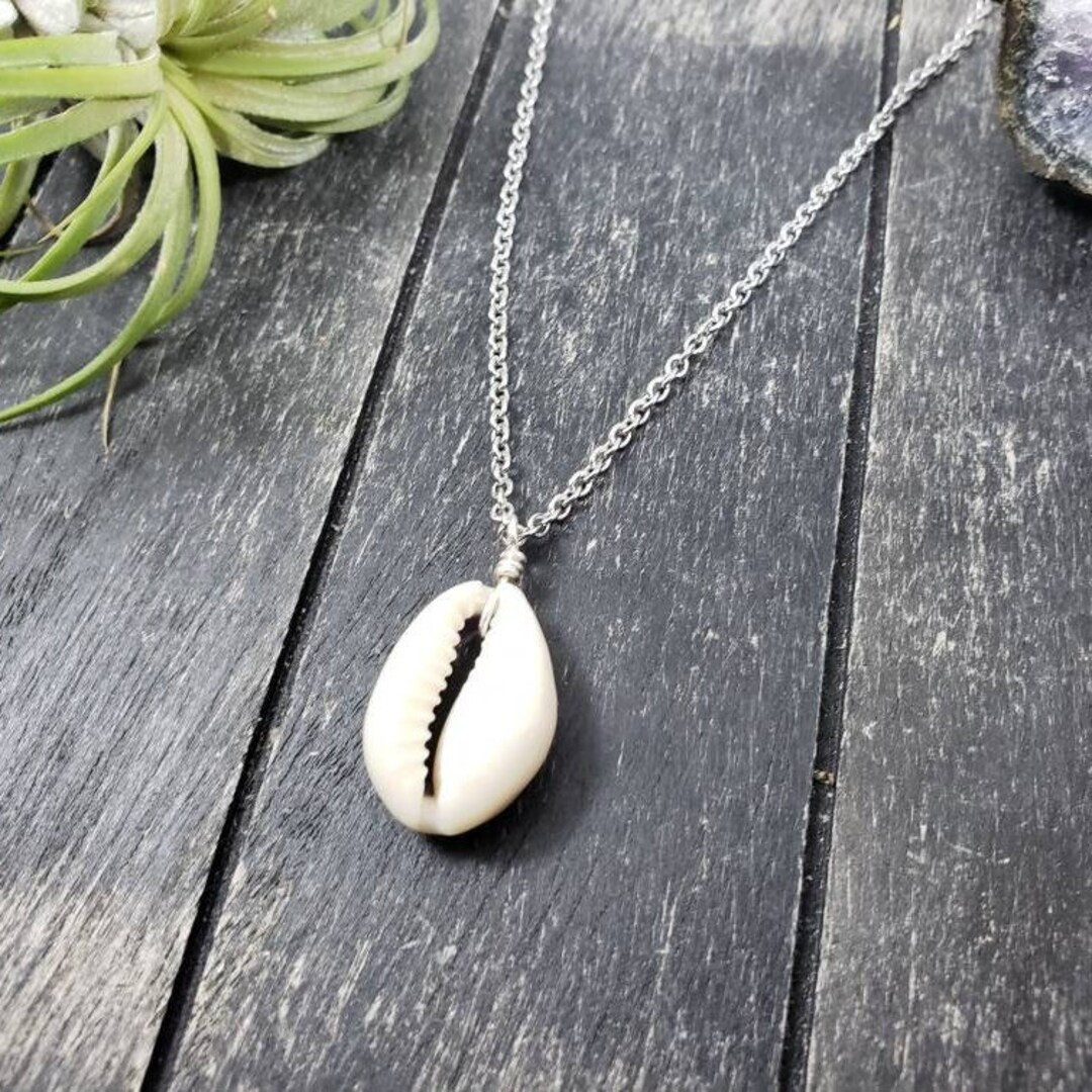 Cowrie Shell Necklace • Real Shell Pendant • Stainless Steel Jewelry • Waterproof Necklace ... | Etsy (US)