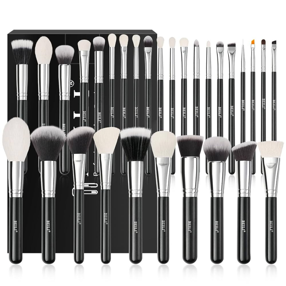 BEILI Makeup Brushes 30Pcs Professional Makeup Brush Set Premium Synthetic Kabuki Foundation Blen... | Amazon (US)