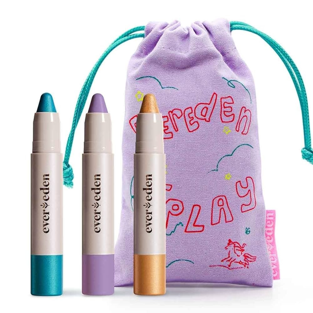 Evereden Kids Fantasy Face Crayon Trio: Non-Toxic Multi-Purpose Face, Eye, & Lip Crayon - Creamy ... | Amazon (US)