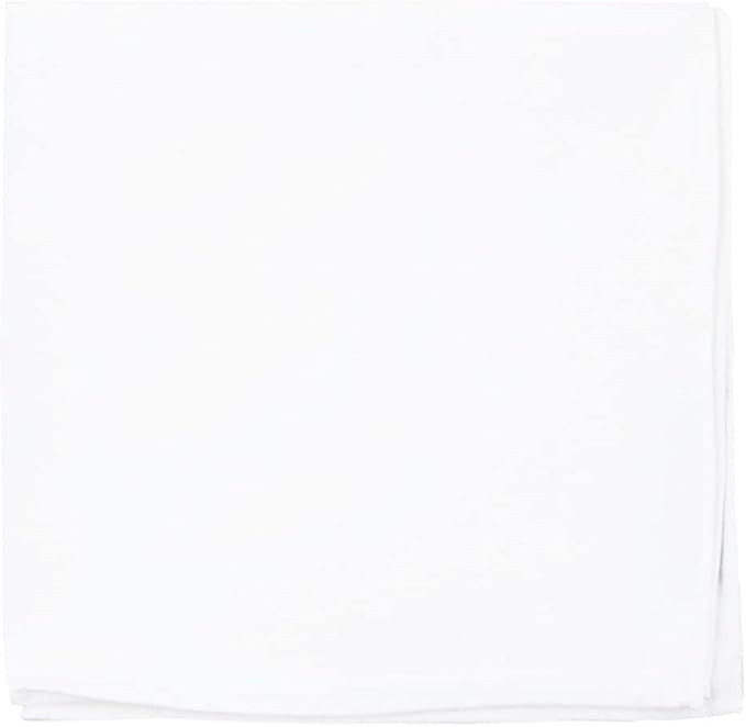 The Tie Bar Men’s Pocket Square, Solid White, Cotton, 12 inches | Amazon (US)