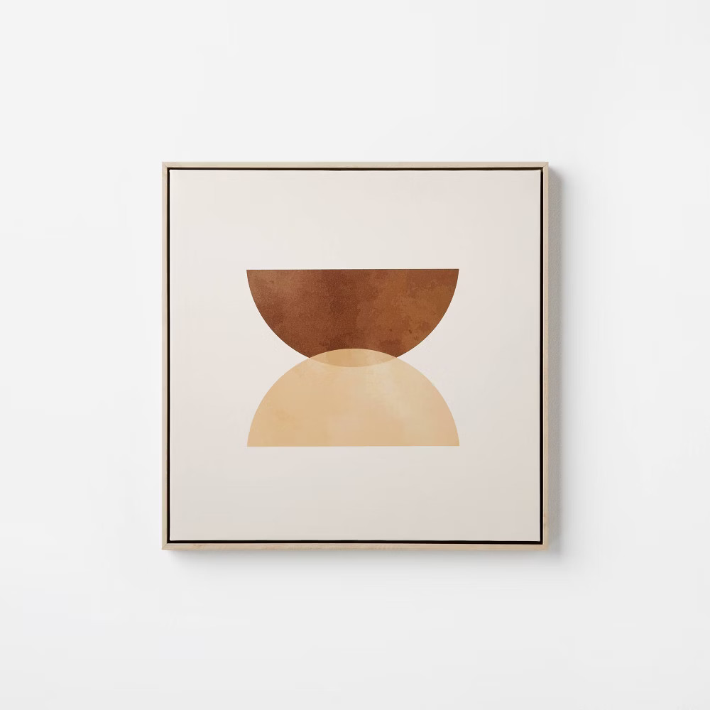 20"" x 20"" Geometric Shape Floated Framed Wall Canvas - Threshold designed with Studio McGee | Target