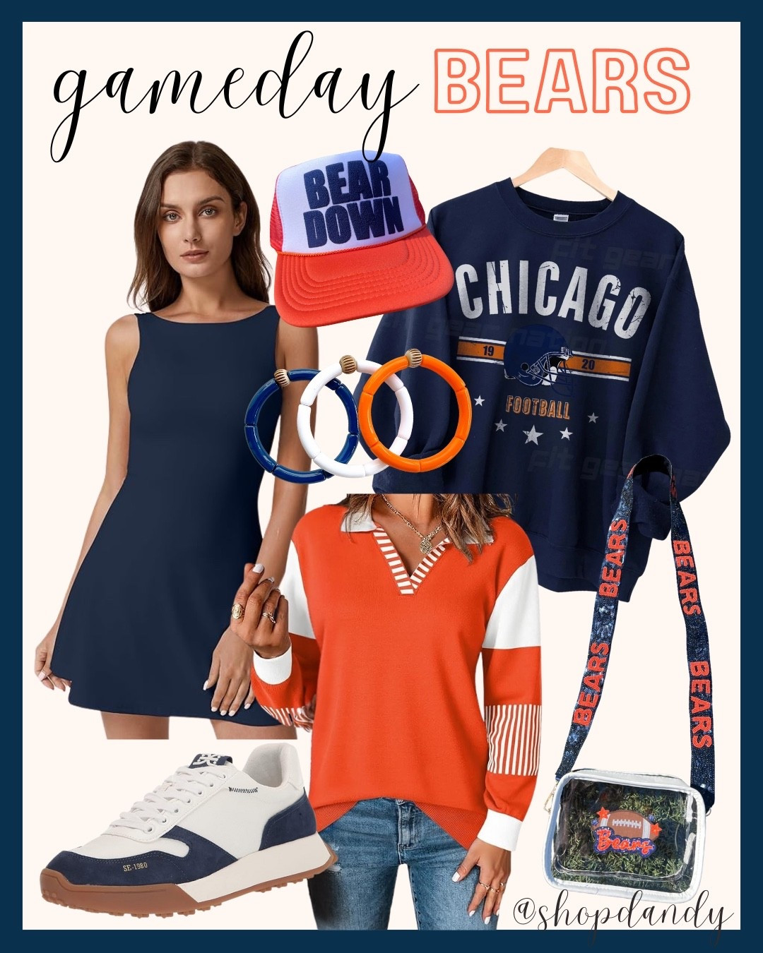 Chicago Bears gameday inspo! Navy and orange picks from Amazon and Etsy. Get ready for the NFL season!

Shop dandy, Chicago bears outfit, bears, orange gameday, navy blue gameday

#LTKFindsUnder100 #LTKSeasonal #LTKStyleTip