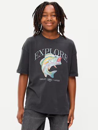 Oversized Short-Sleeve Graphic T-Shirt for Boys | Old Navy (US)