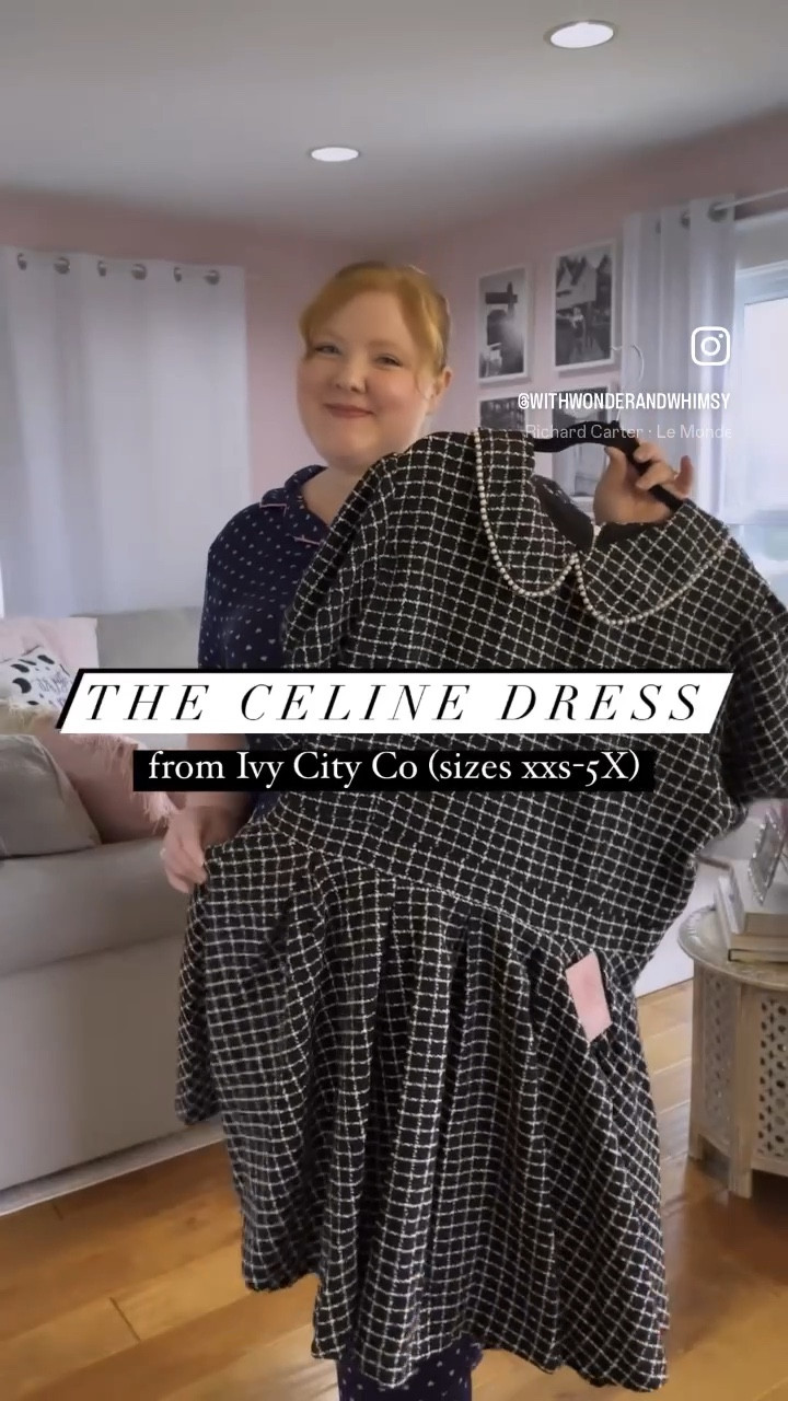 It’s giving a little bit Chanel, Blair Waldorf, and Miu Miu all rolled into one!😍🖤🤍This new #gifted Celine Dress from @ivycityco is an absolute dream. You can take 15% OFF at #IvyCityCo with code LIZ15IVY. I sized up to the 2X in this dress because it’s more tailored and doesn’t have smocking or stretch. For reference, my measurements are 47-39-51. My headband, earrings, and heels are all past season, but I’ve rounded up some similar styles for you to shop over on LTK. Plus, this @katespadeny pearl bag that I bought last holiday season is BACK!


#LTKwedding #LTKparties #LTKplussize