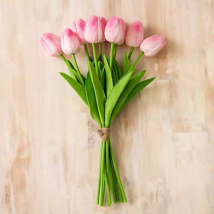 Pink Real Touch Tulip Bouquet | Kirkland's Home