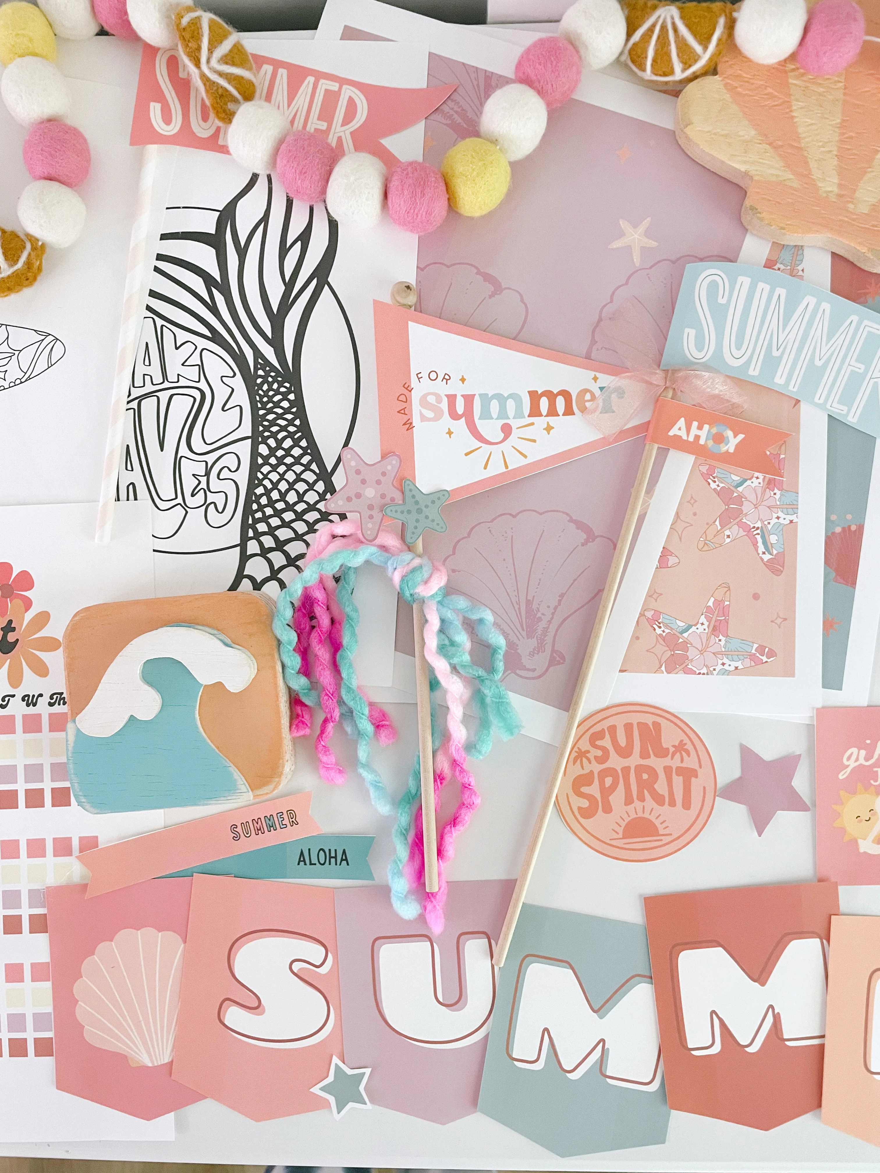 Retro Summer Collection | Printable Bundle | The Letter Vee