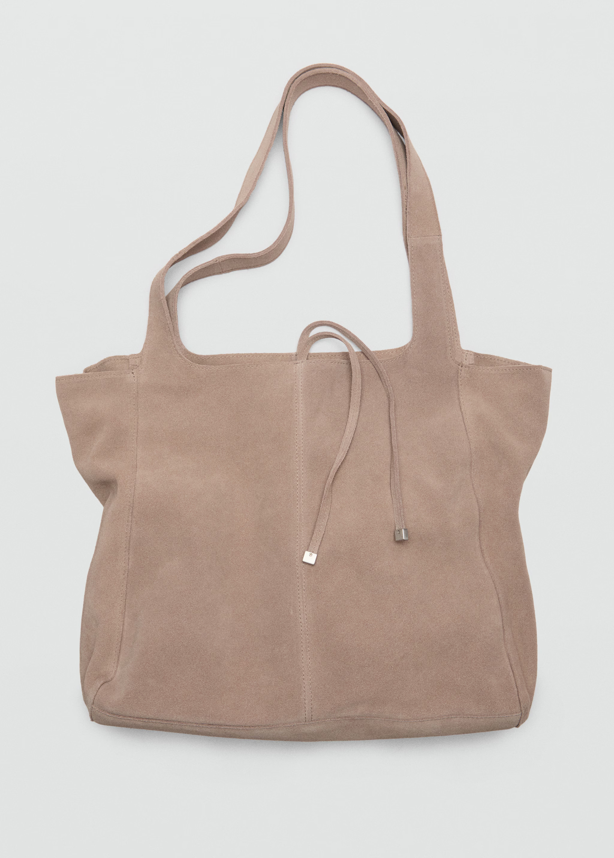 Leather shopper bag - Woman | MANGO USA | MANGO (US)
