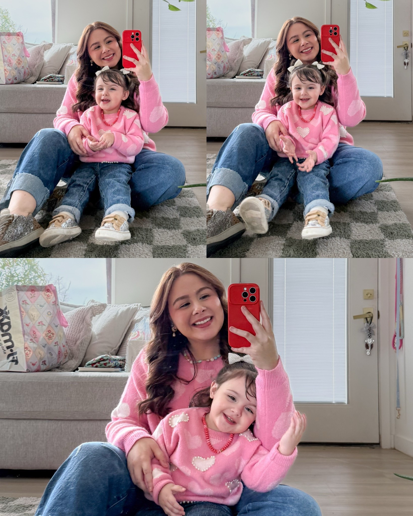 valentines outfit women and toddler
Wearing our true size 