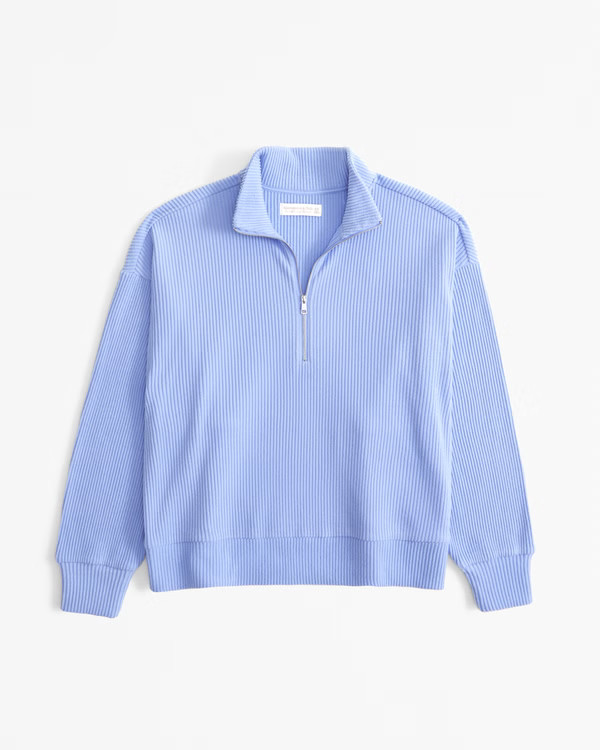 Lounge Brushed Rib Half-Zip | Abercrombie & Fitch (US)