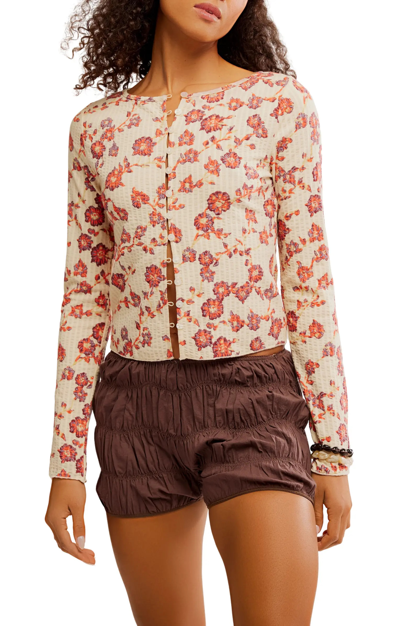 Free People Tilly Cotton Seersucker Cardigan | Nordstrom | Nordstrom