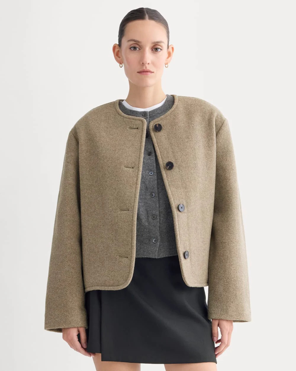 The Cocoon Coat in Wool | Heather Taupe | Everlane