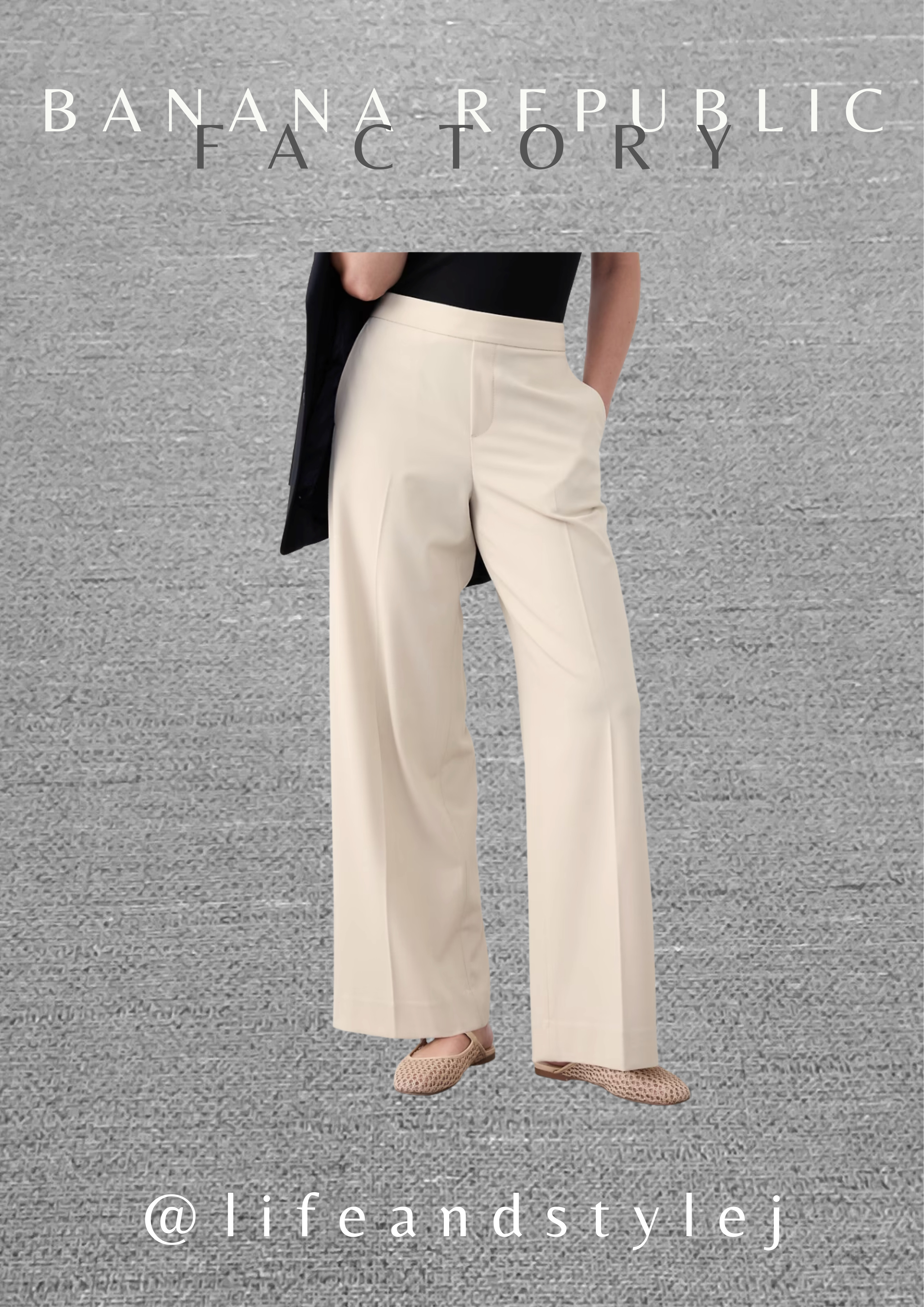The Banana Republic Factory Hayden wide leg pant adds timeless polish to any midlife ageless wardrobe with its clean lines and elegant flow. Style it with a tucked in blouse for length, pair it with a fitted knit to balance the wide leg, or elevate it with heels for a long streamlined look that feels modern and confident. #MidlifeFashion #AgelessStyle #WideLegPants #BRFactoryStyle #ChicEssentials  

 #LTKOver40 #LTKSaleAlert #LTKFindsUnder100