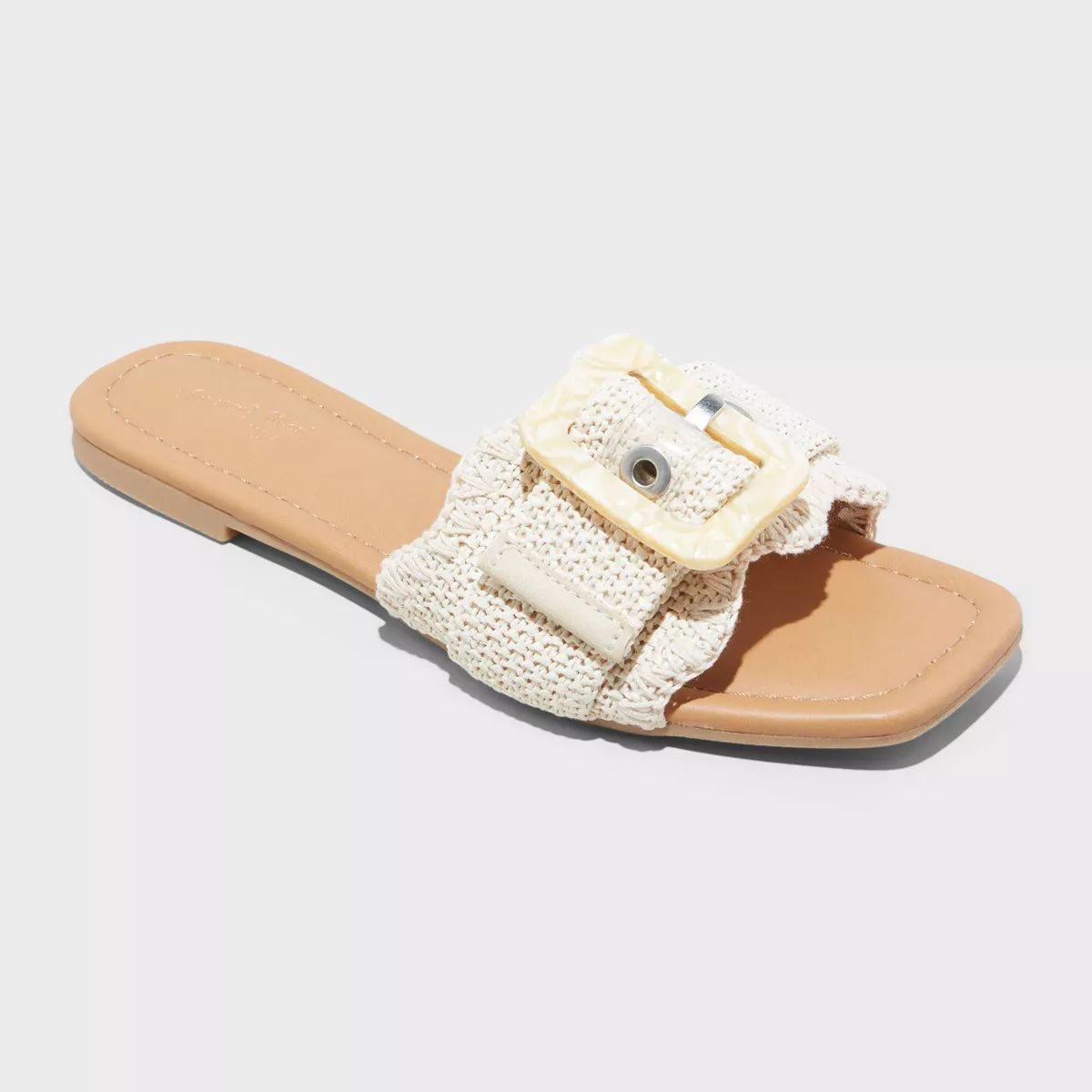 Women's Chrissy Slide Sandals with Memory Foam Insole - Universal Thread™ Beige 11 | Target