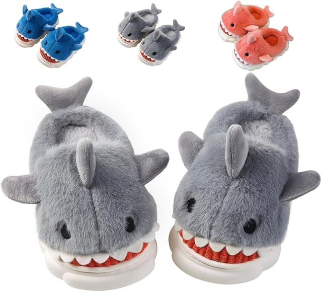 Fiedaz Boys Girls Shark Slippers Kids House Cute Slippers for Toddler Plush Warm Slippers Non-Sli... | Amazon (US)