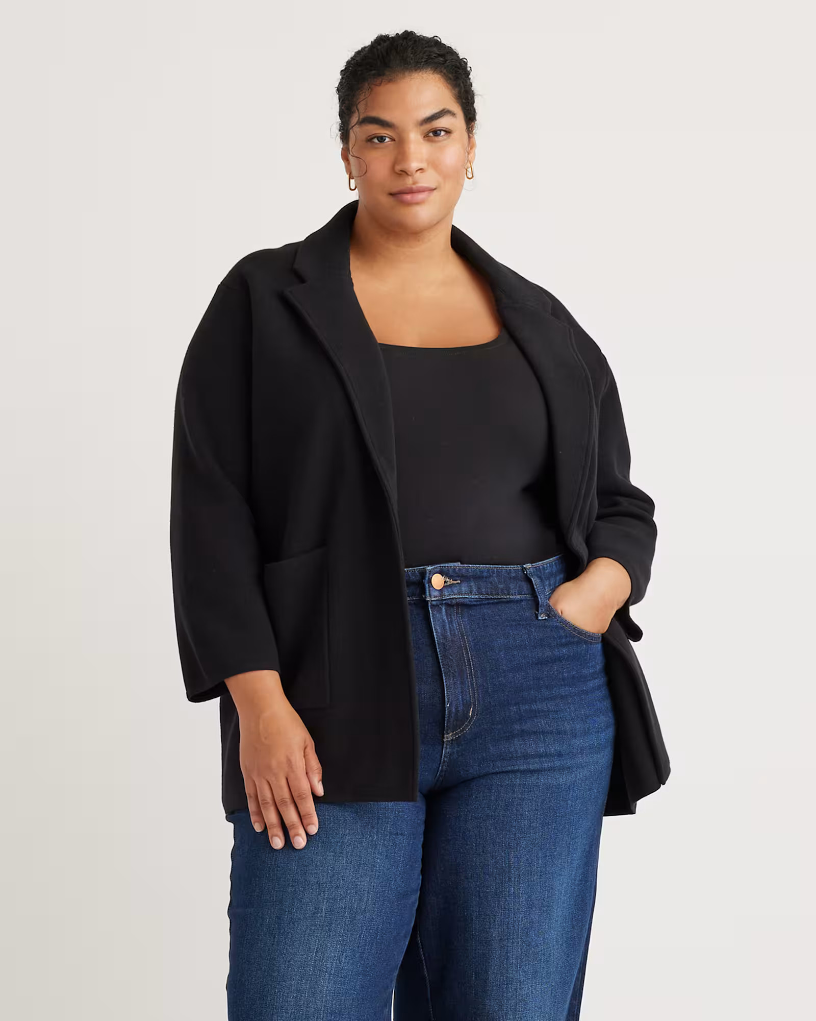 100% Organic Cotton Knit Blazer | Quince