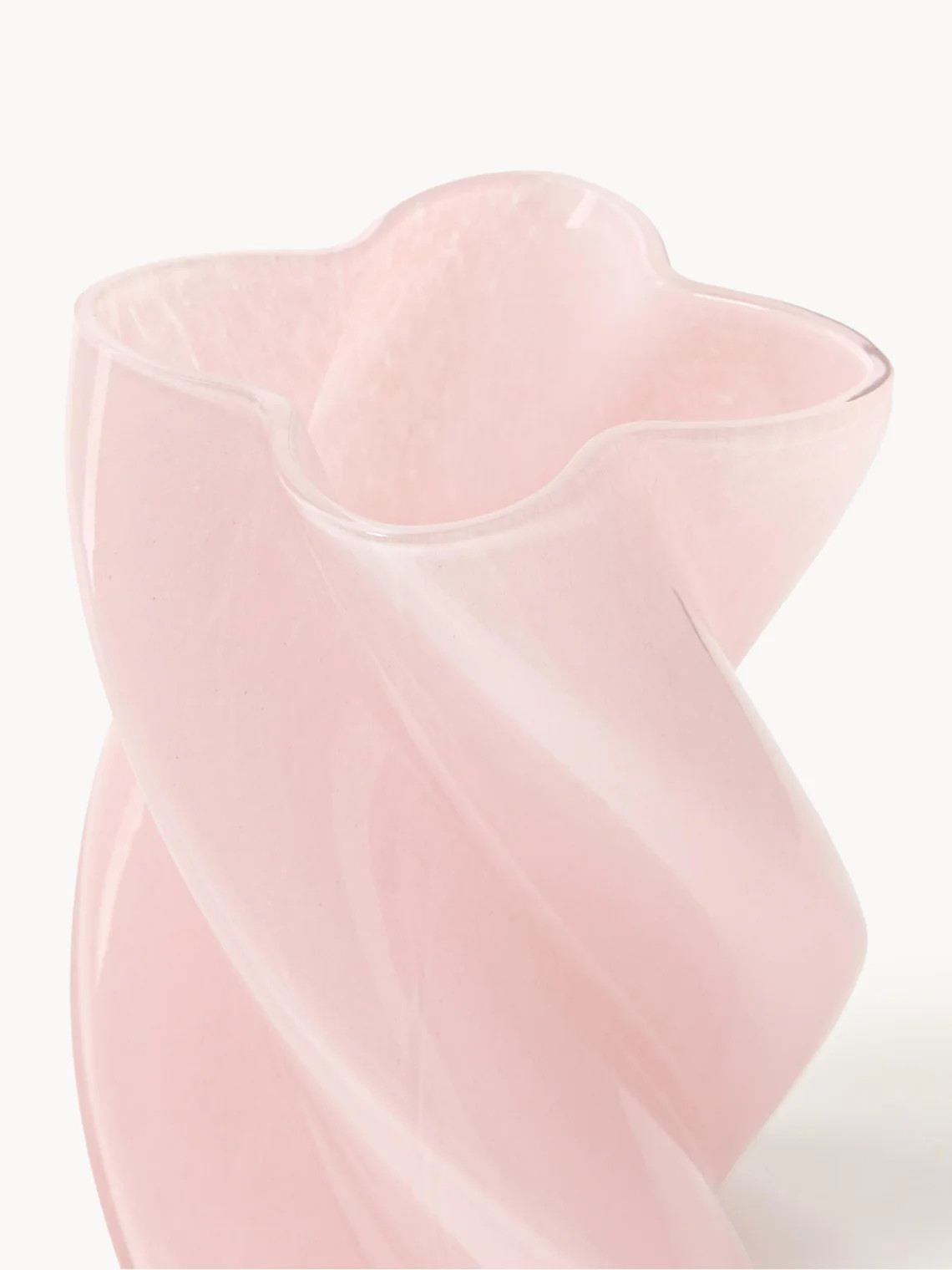 Handgefertigte Glas-Vase Marshmallow, H 20 cm | Westwing EU