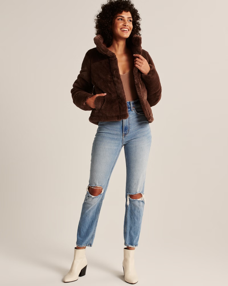 Faux Fur Mini Puffer | Abercrombie & Fitch (US)