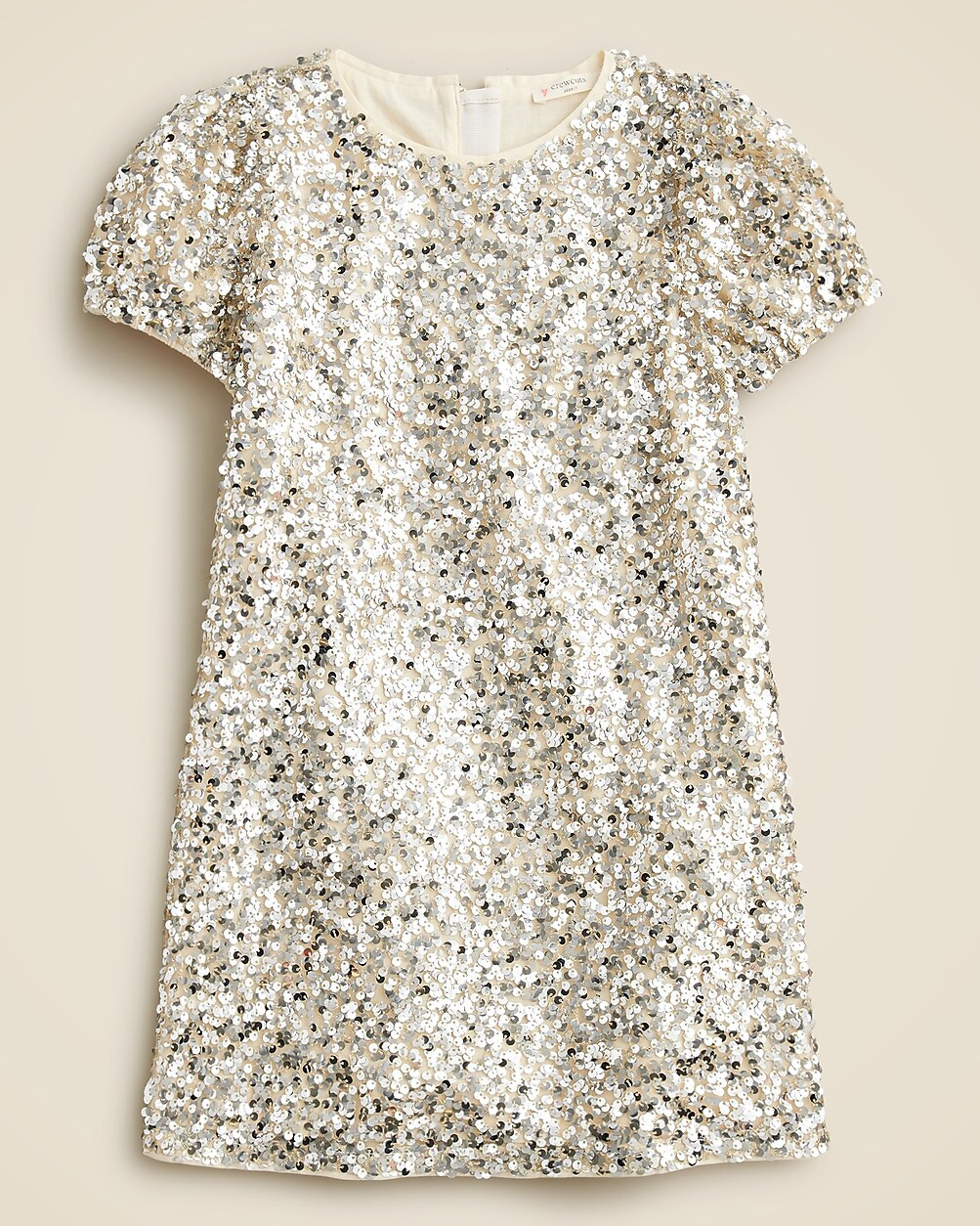 Girls' sequin puff-sleeve dress | J. Crew US