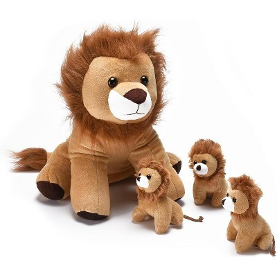 Snug A Babies Stuffed Mommy Lion with 3 Stuffed Baby Lions Inside - Brown - Pack of 4 | Target