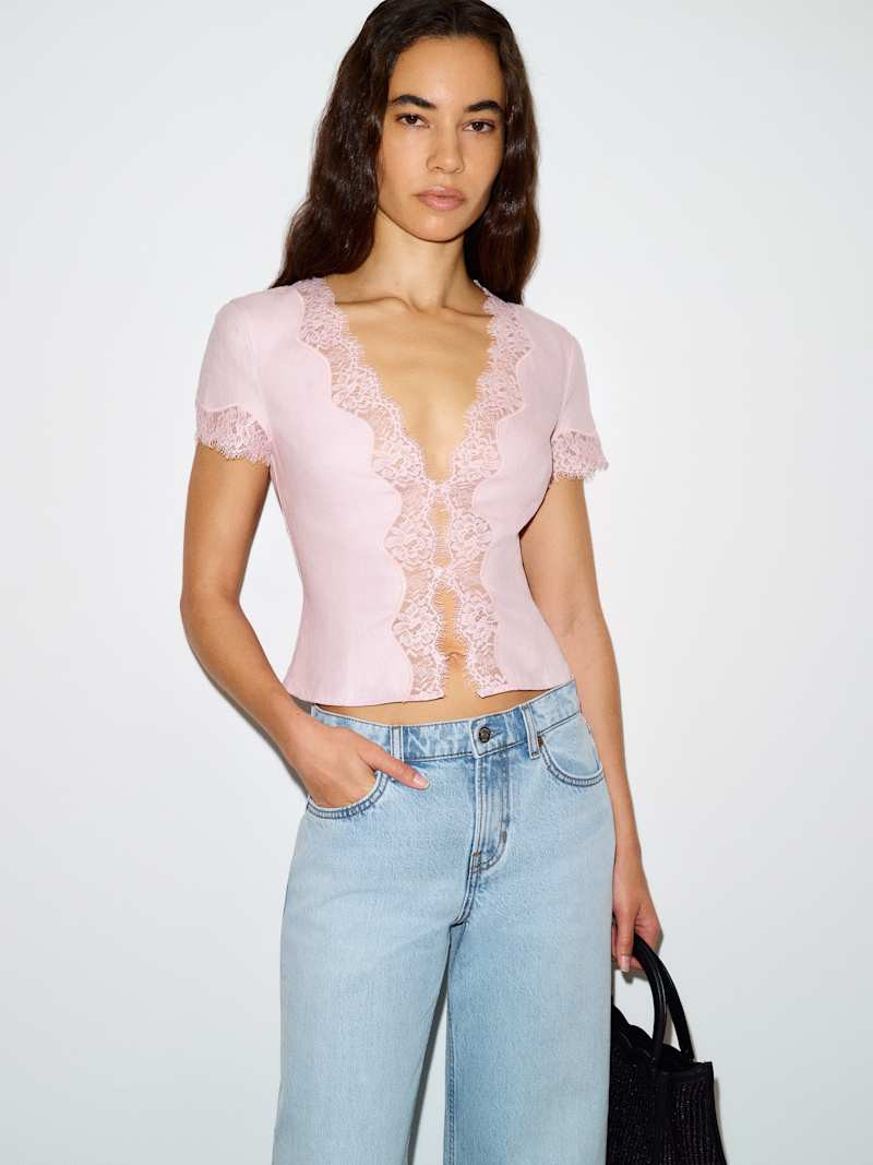 Reformation Brynn Linen Top Black 6 | Reformation (Global)