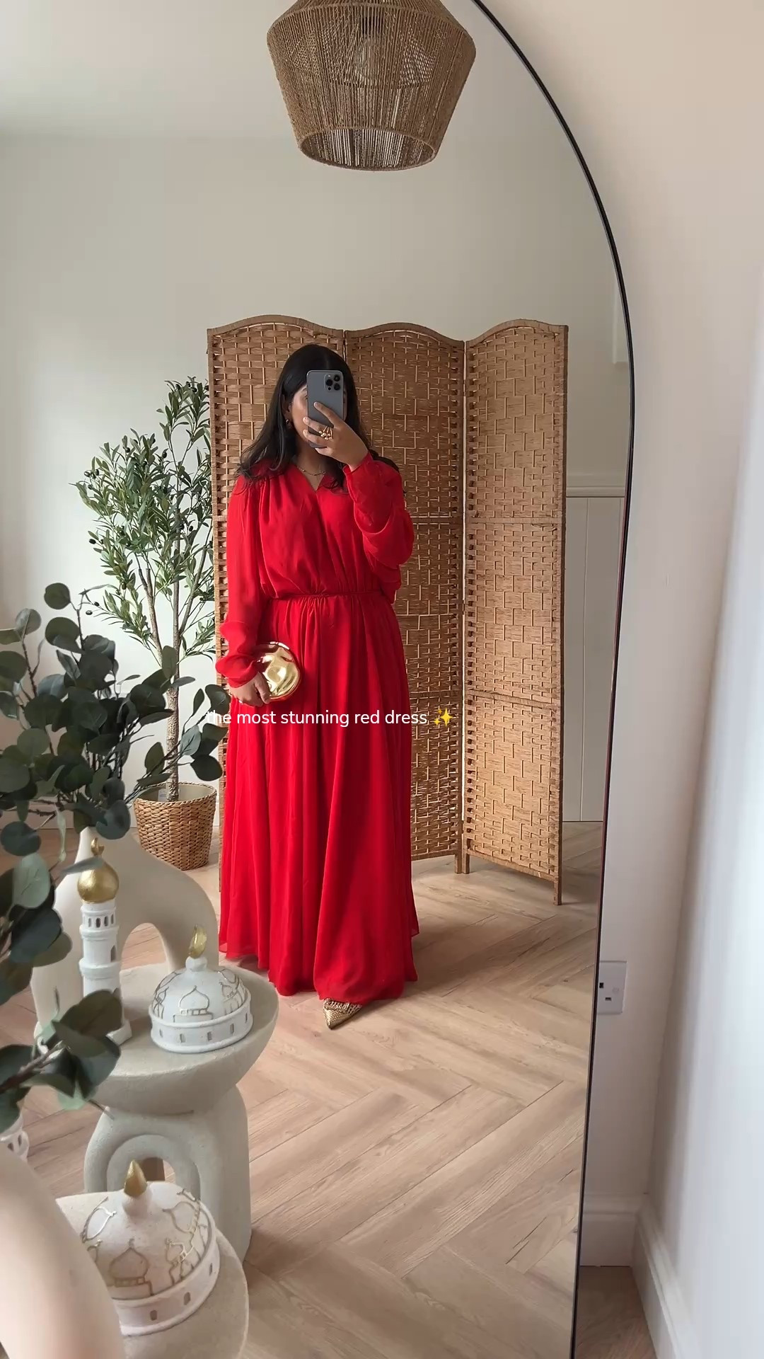 the most stunning red maxi modest dress with a beautiful flow ✨ pretty for Eid, holiday, wedding and occasions ✨

paired with my gold heels and a gold clutch!

I'm wearing Small and tied the belt at the back - quite oversized fit!

#LTKmodest #LTKspring #LTKdresses