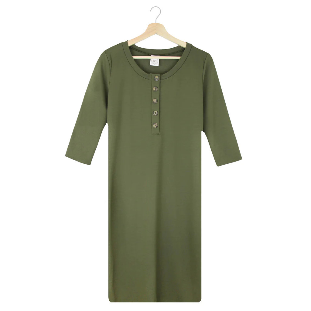 The Everyday Dress - Olive | Lou Lou & Company