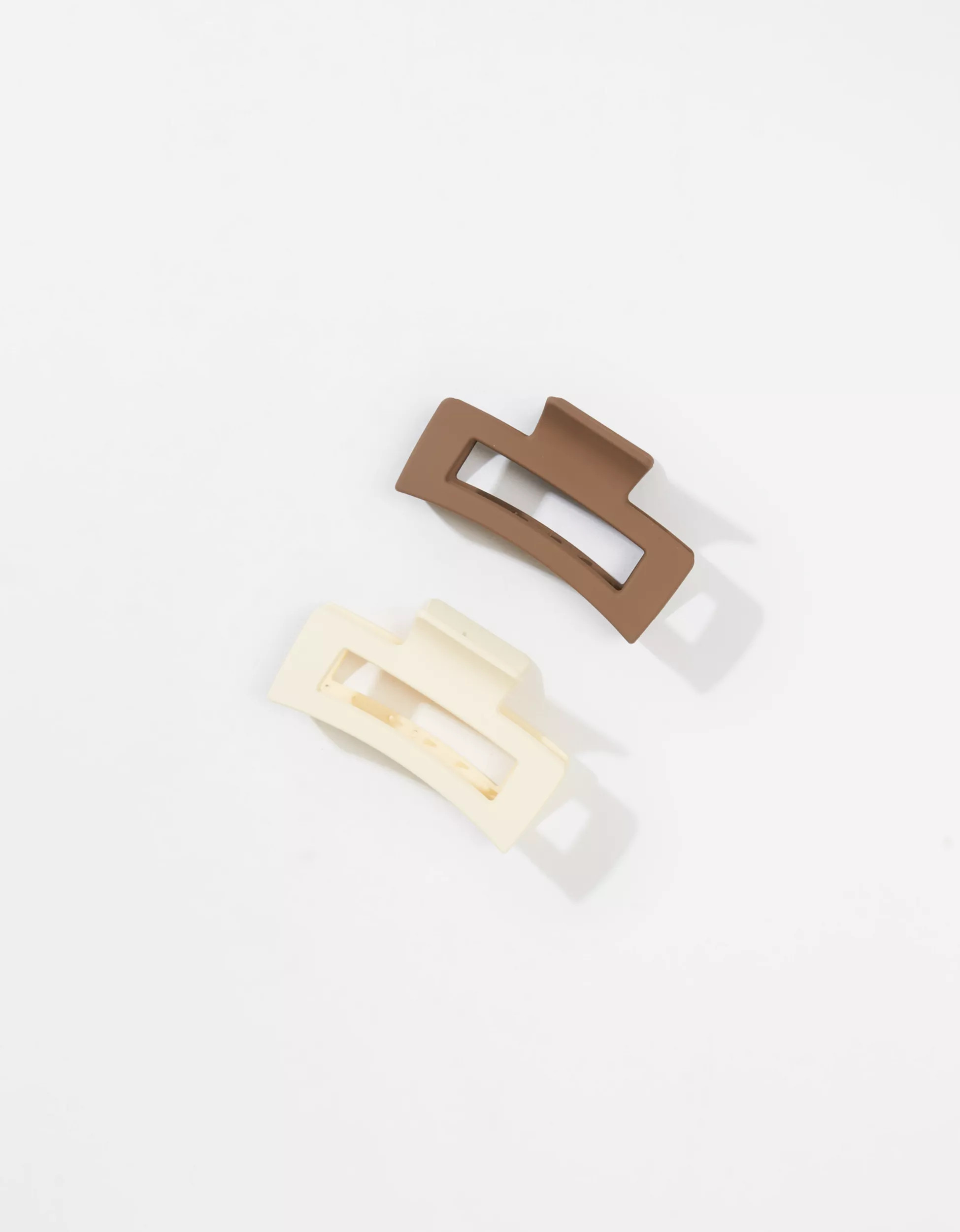 AEO Matte Rectangle Claw Clip 2-Pack | American Eagle Outfitters (US & CA)