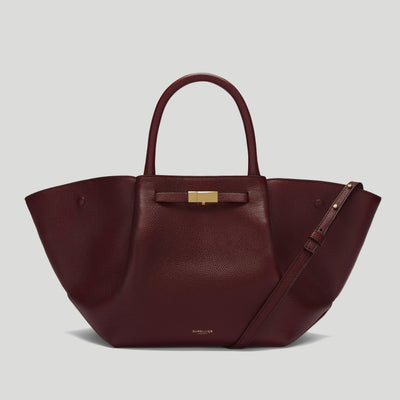 DeMellier The Midi New York in Burgundy Small Grain Leather Shoulder bag | DeMellier