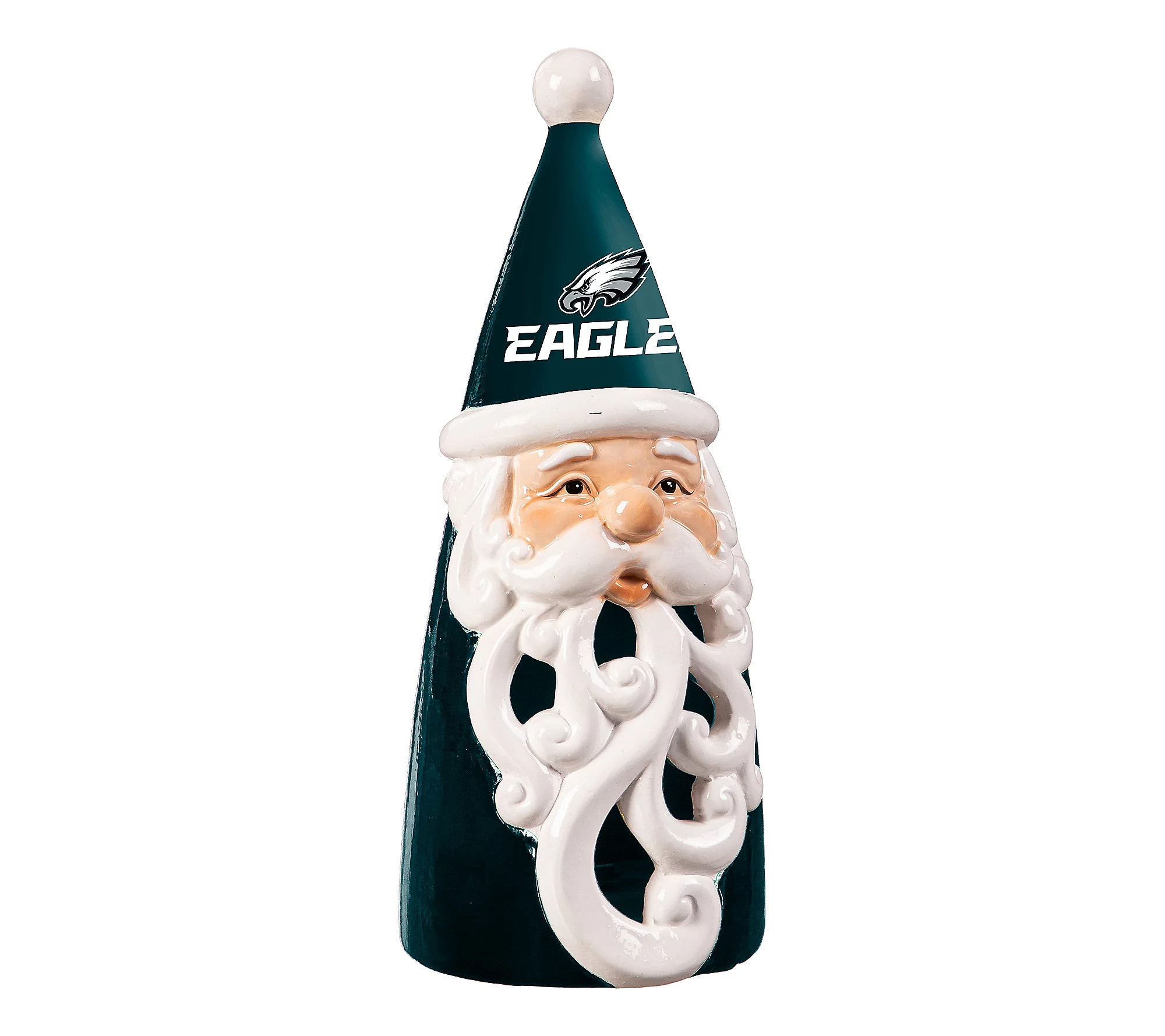 Evergreen 8"" LED Santa Statuary with NFL Team L ogo | QVC